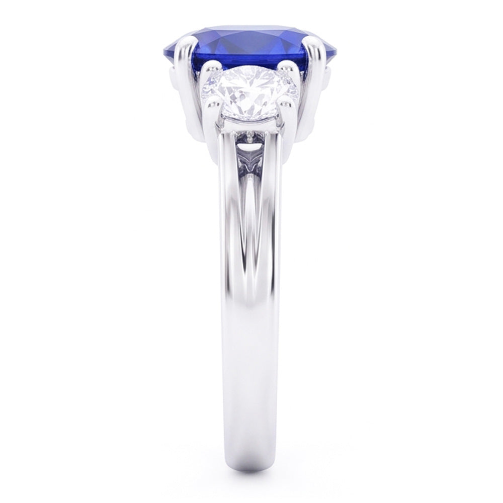 Natural Sapphire Ring 2ct - White Gold 14K