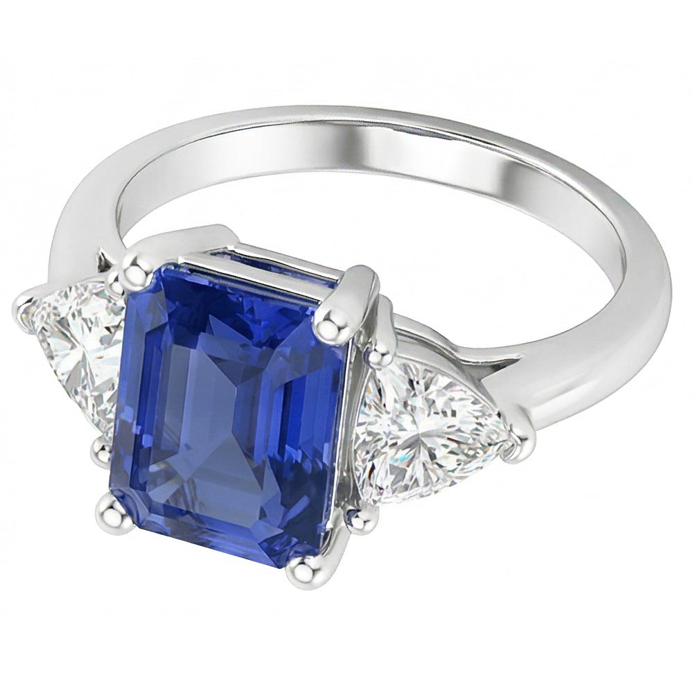 Natural Sapphire Ring 2ct - White Gold 14K