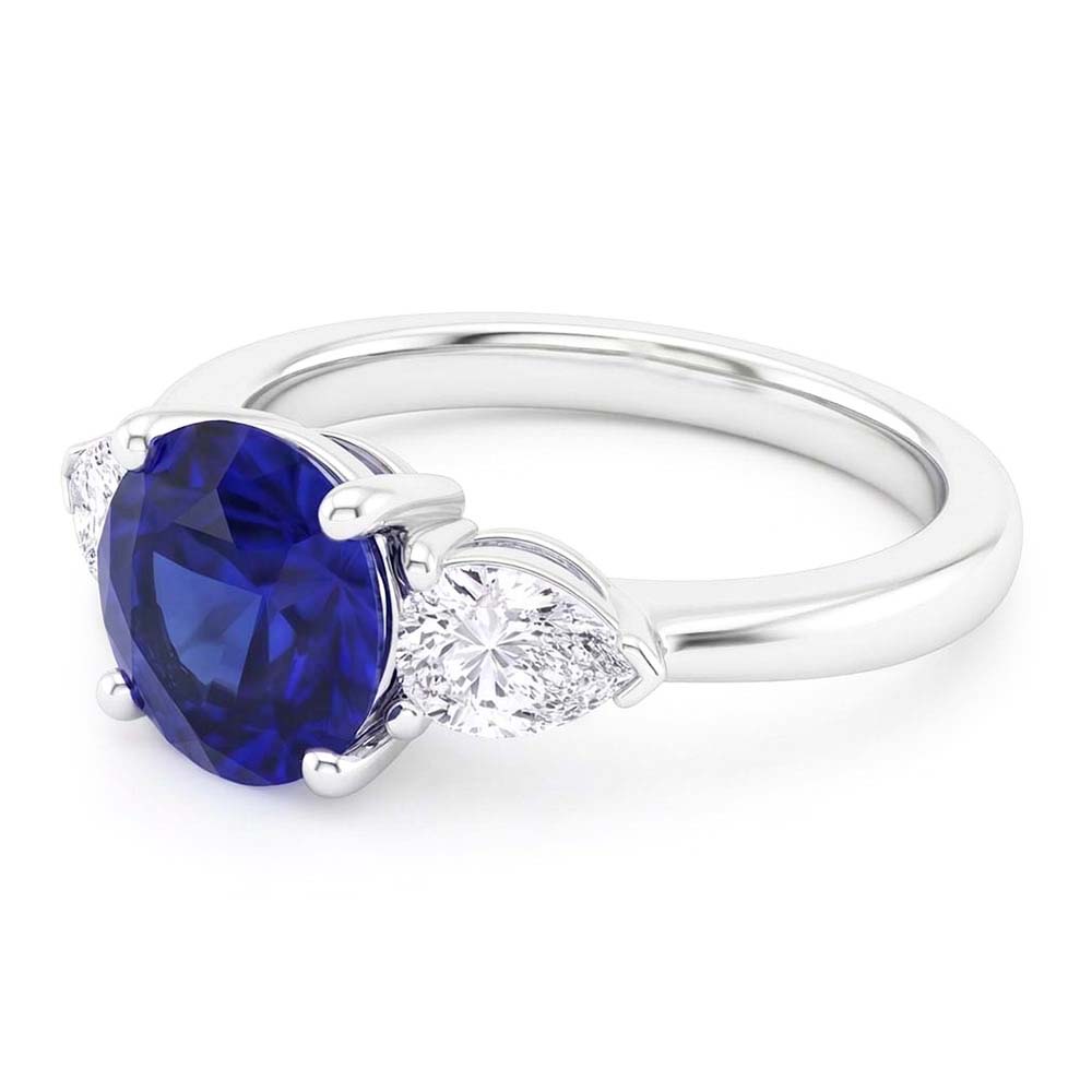 Natural Sapphire Ring 2ct - White Gold 14K