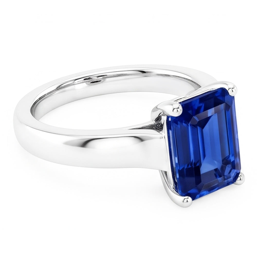 Natural Sapphire Ring 2ct - White Gold 14K
