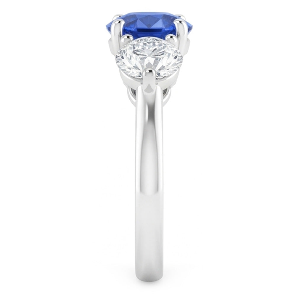 Natural Sapphire Ring 2ct - White Gold 14K