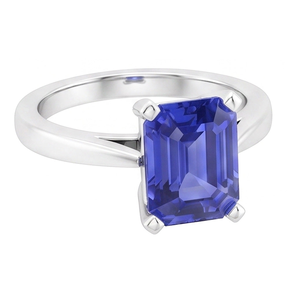 Natural Sapphire Ring 2ct - White Gold 14K