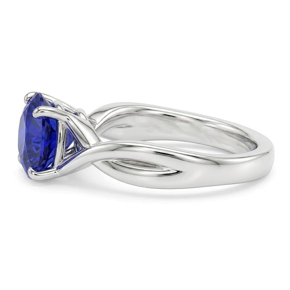 Natural Sapphire Ring 2ct - White Gold 14K