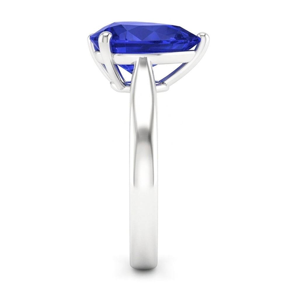 Natural Sapphire Ring 2ct - White Gold 14K