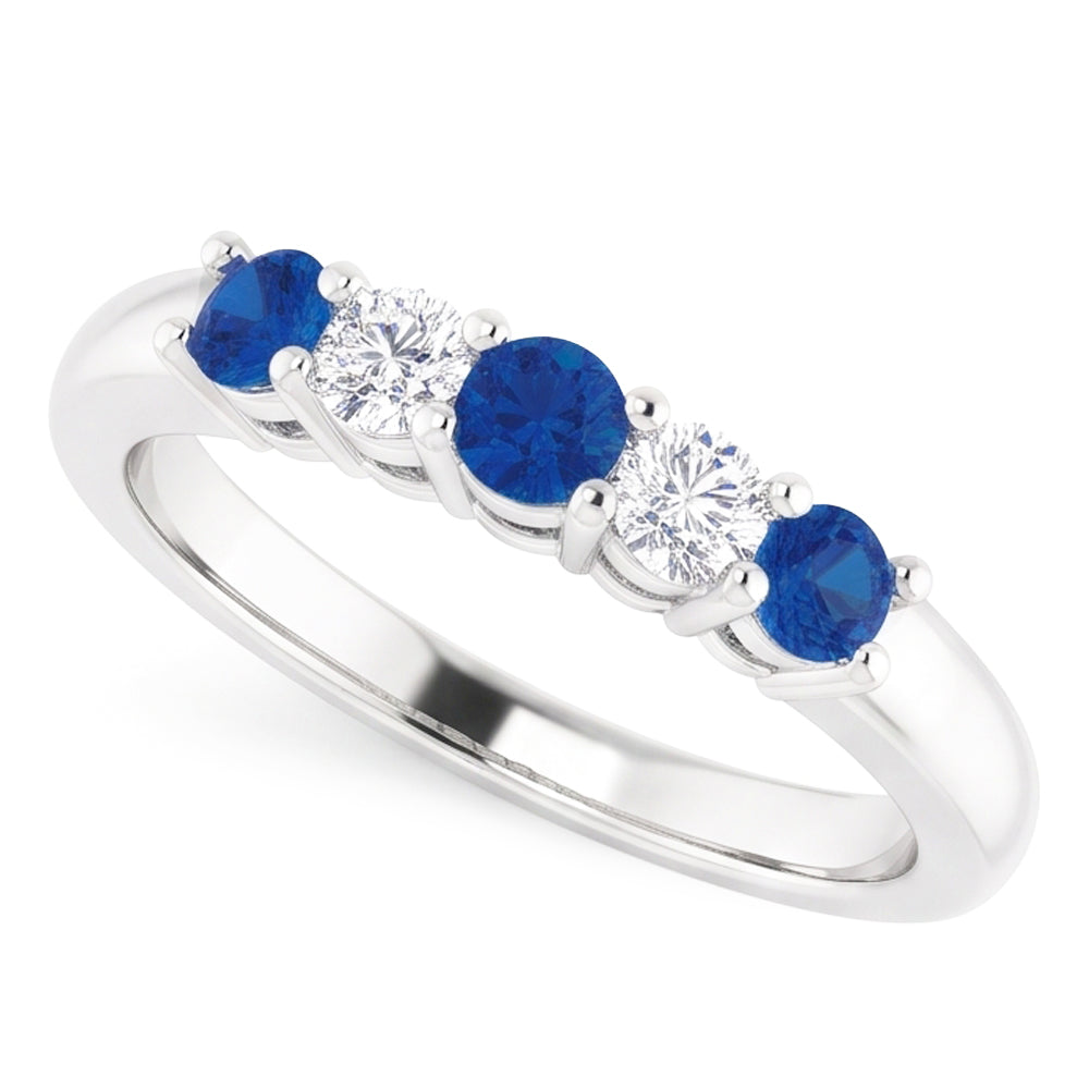 Natural Sapphire Ring 2ct - White Gold 14K