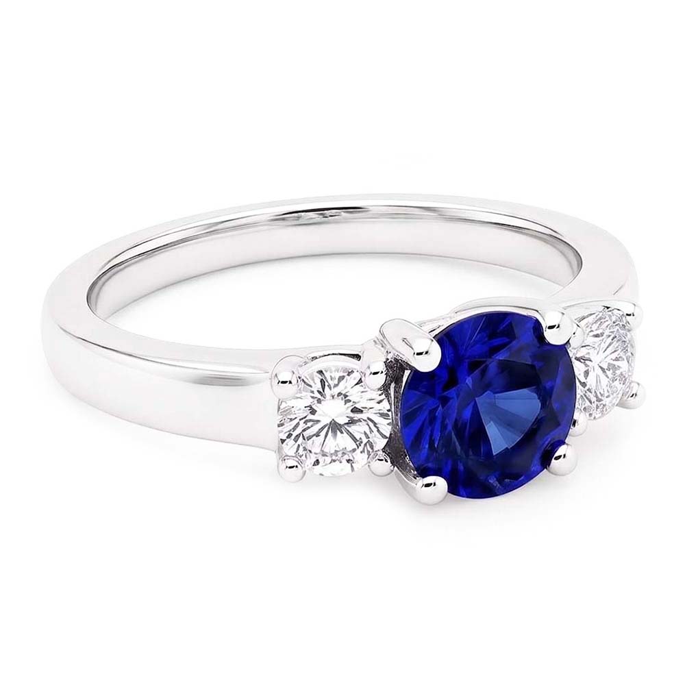 Natural Sapphire Ring 2ct - White Gold 14K