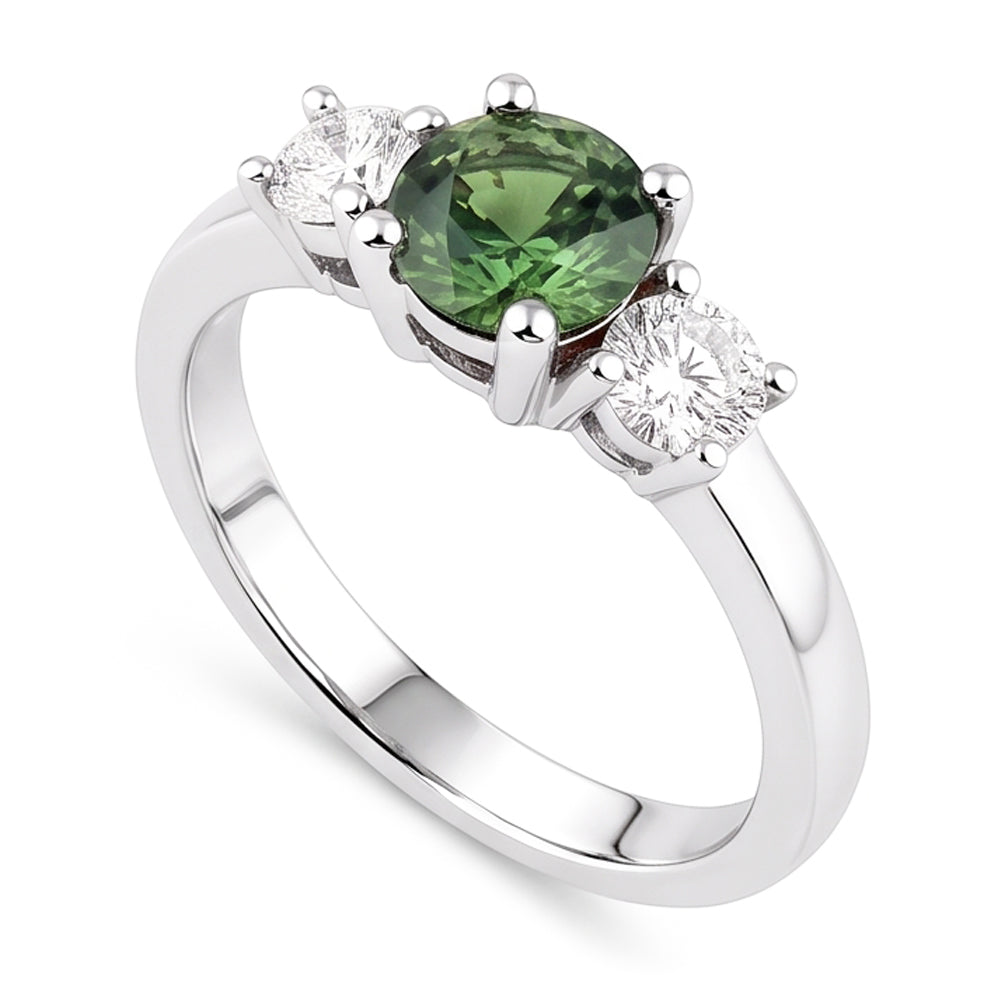 Natural Sapphire Ring 2ct - White Gold 14K