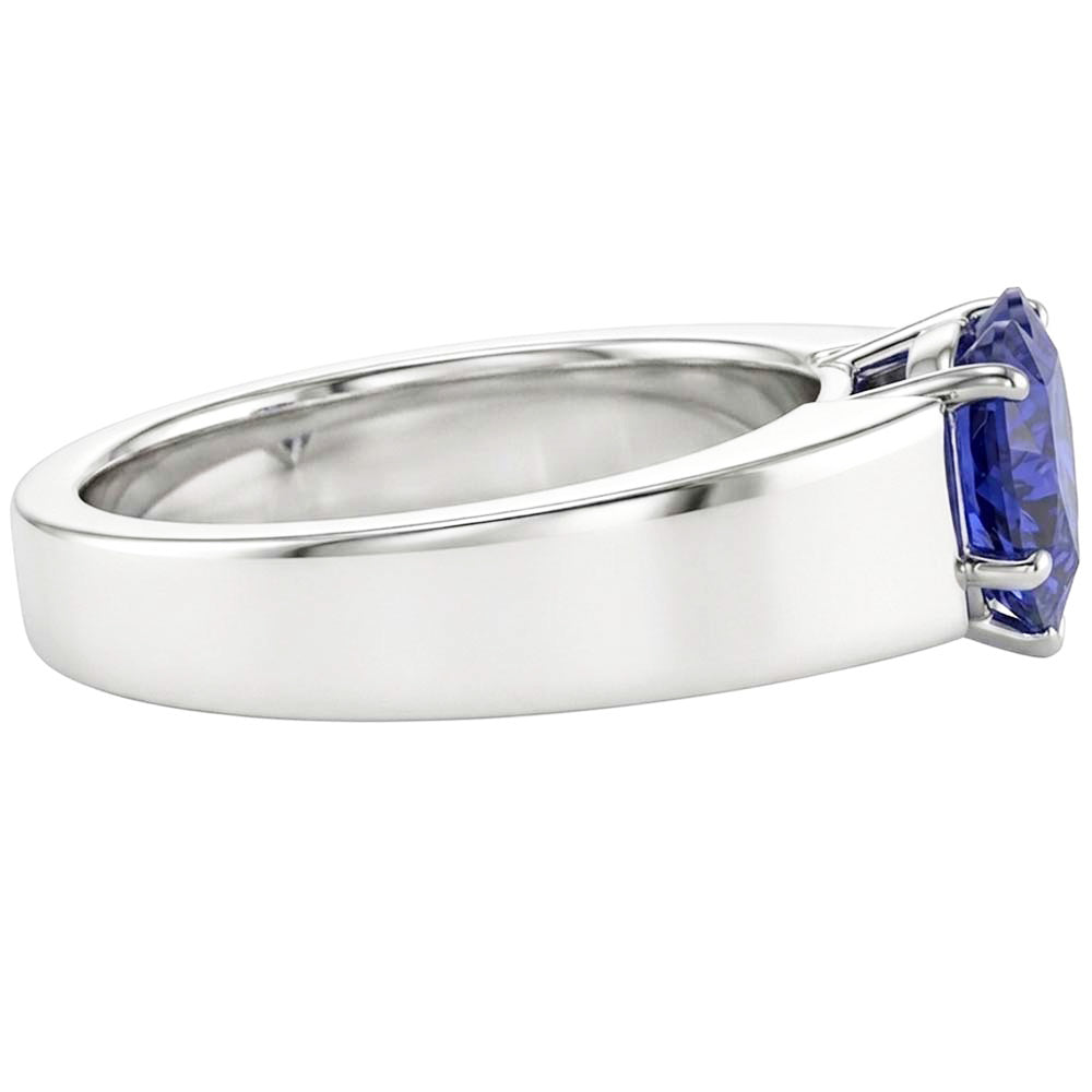 Natural Sapphire Ring 2ct - White Gold 14K