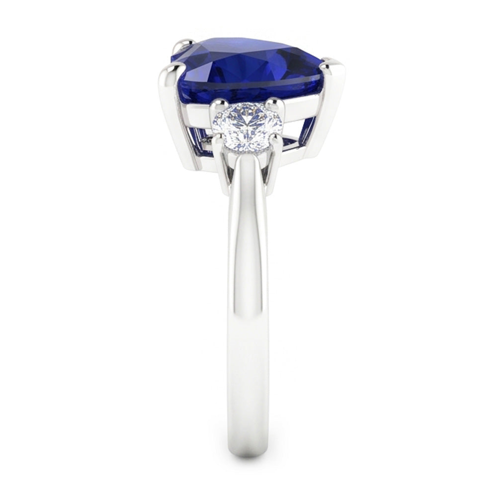 Natural Sapphire Ring 2ct - White Gold 14K