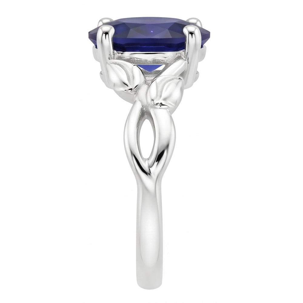 Natural Sapphire Ring 2ct - White Gold 14K