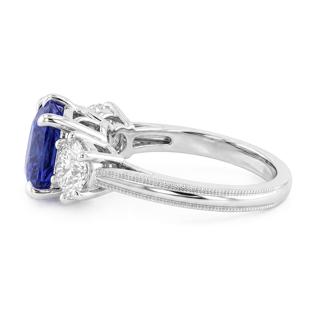Natural Sapphire Ring 2ct - White Gold 14K