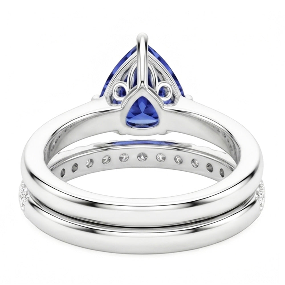 Natural Sapphire Ring 2ct - White Gold 14K