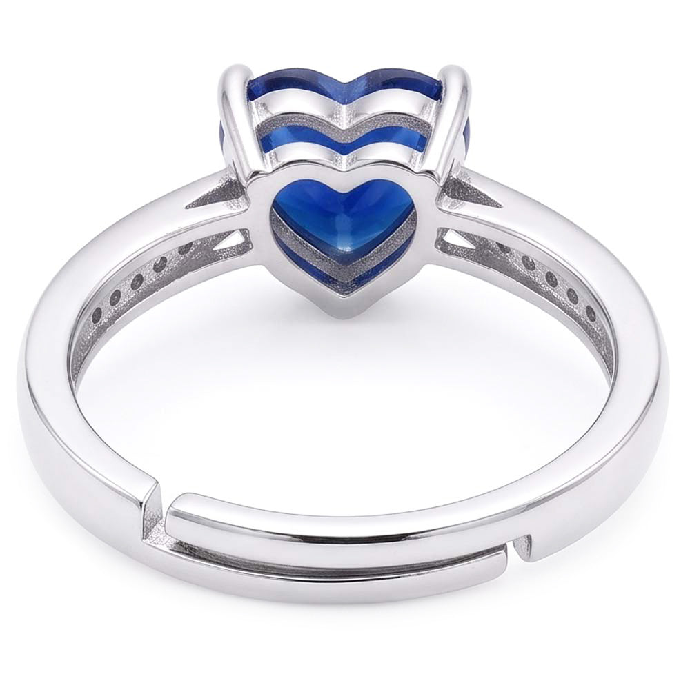 Natural Sapphire Ring 2ct - White Gold 14K