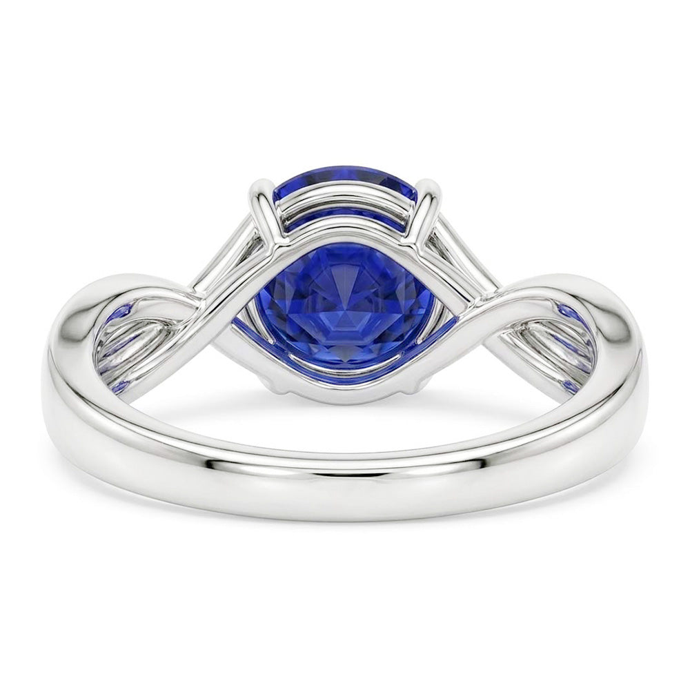 Natural Sapphire Ring 2ct - White Gold 14K