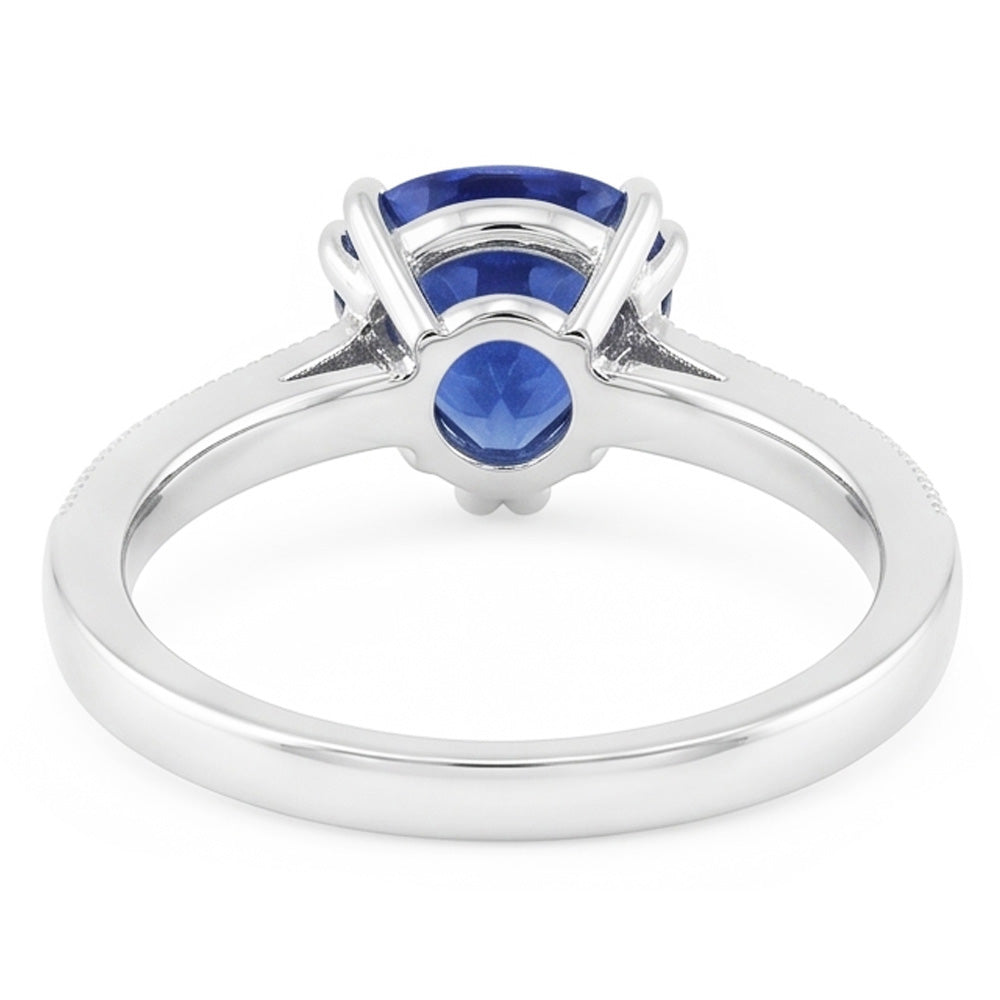 Natural Sapphire Ring 2ct - White Gold 14K