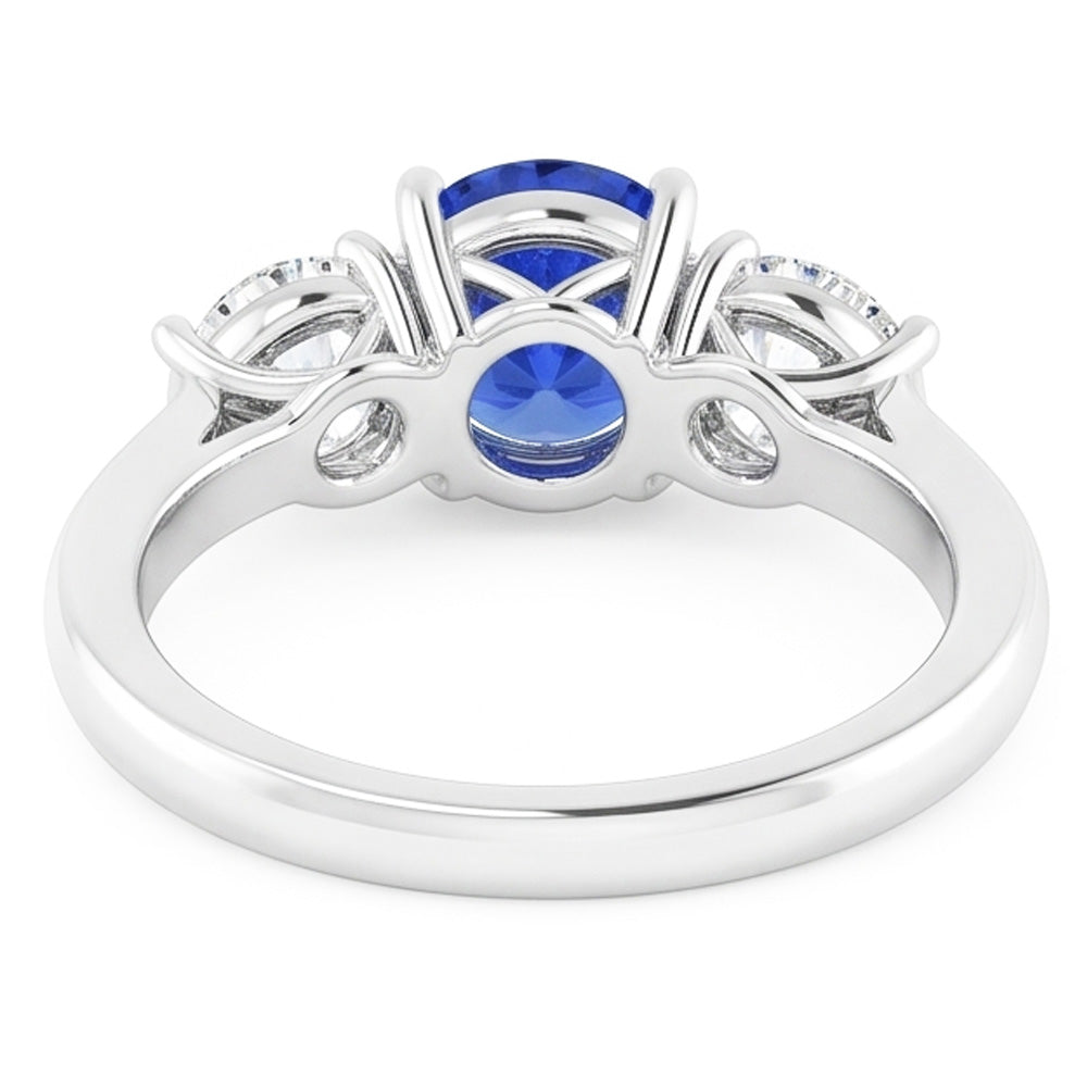 Natural Sapphire Ring 2ct - White Gold 14K