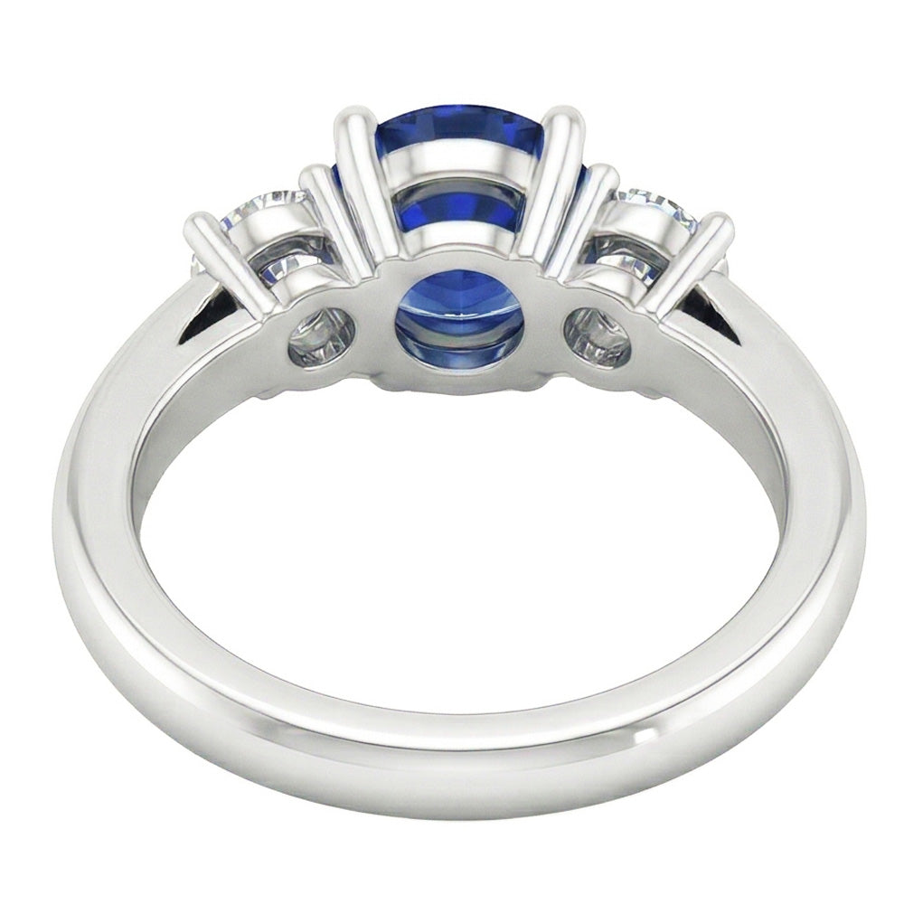 Natural Sapphire Ring 2ct - White Gold 14K