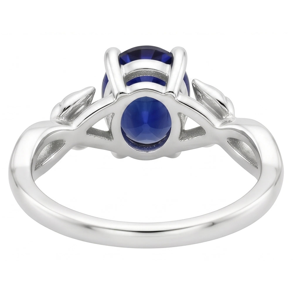 Natural Sapphire Ring 2ct - White Gold 14K
