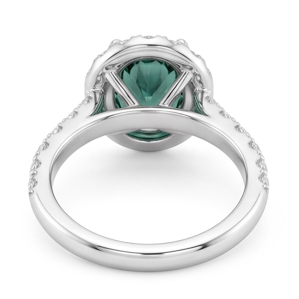 Natural Sapphire Ring 2ct - White Gold 14K