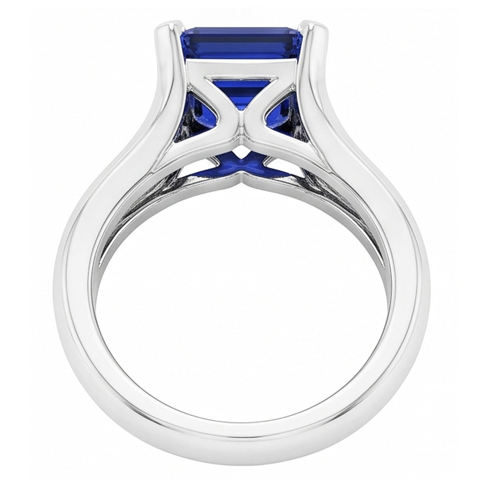 Natural Sapphire Ring 2ct - White Gold 14K