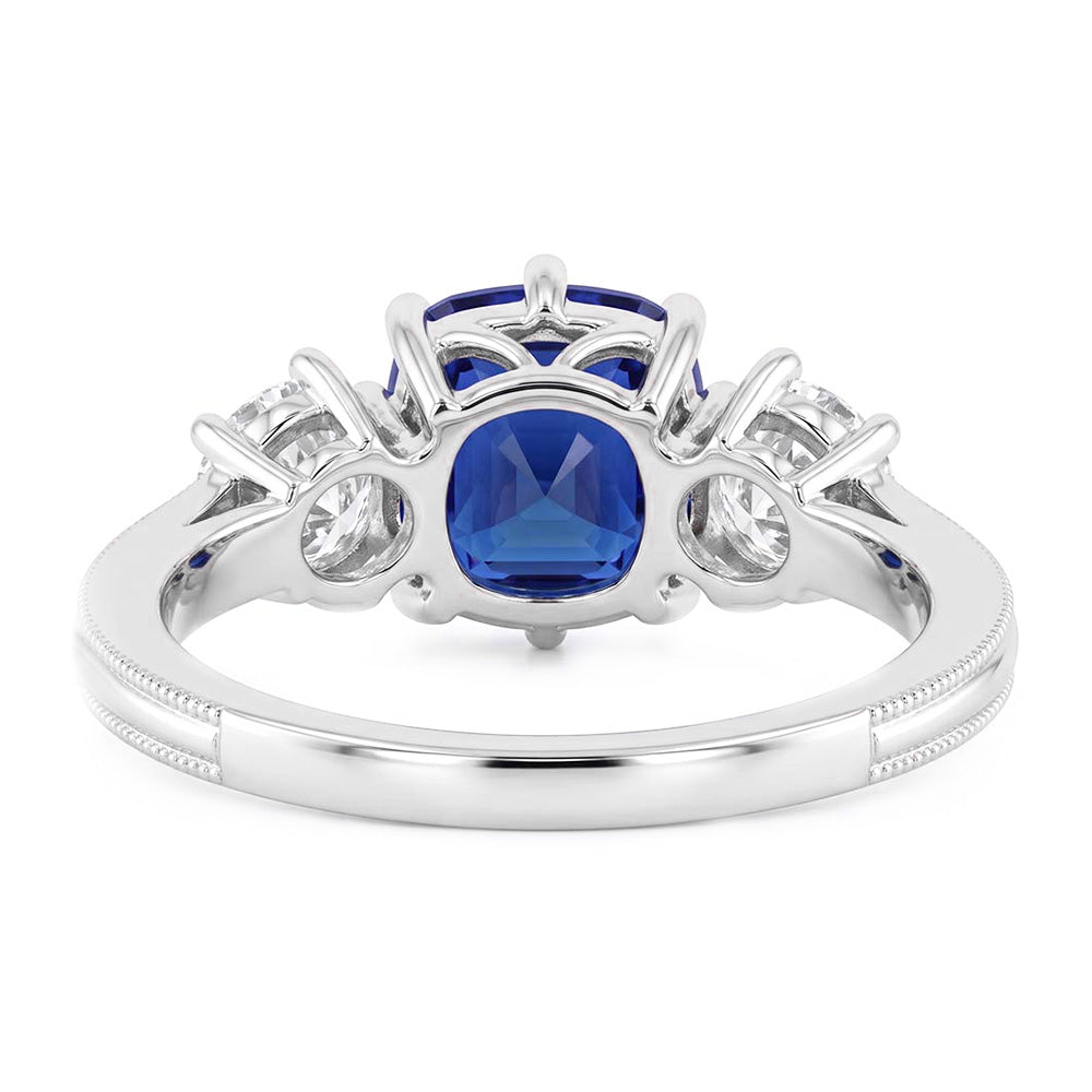 Natural Sapphire Ring 2ct - White Gold 14K