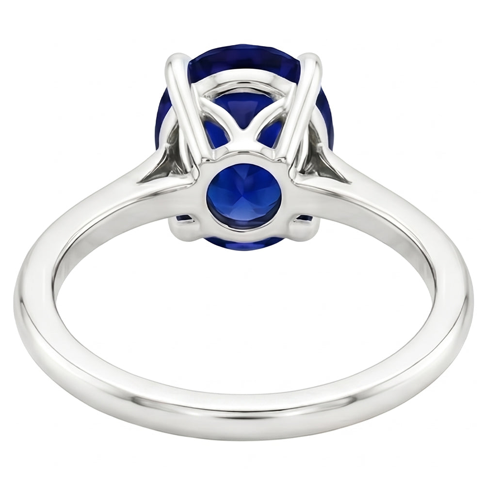 Natural Sapphire Ring 2ct - White Gold 14K