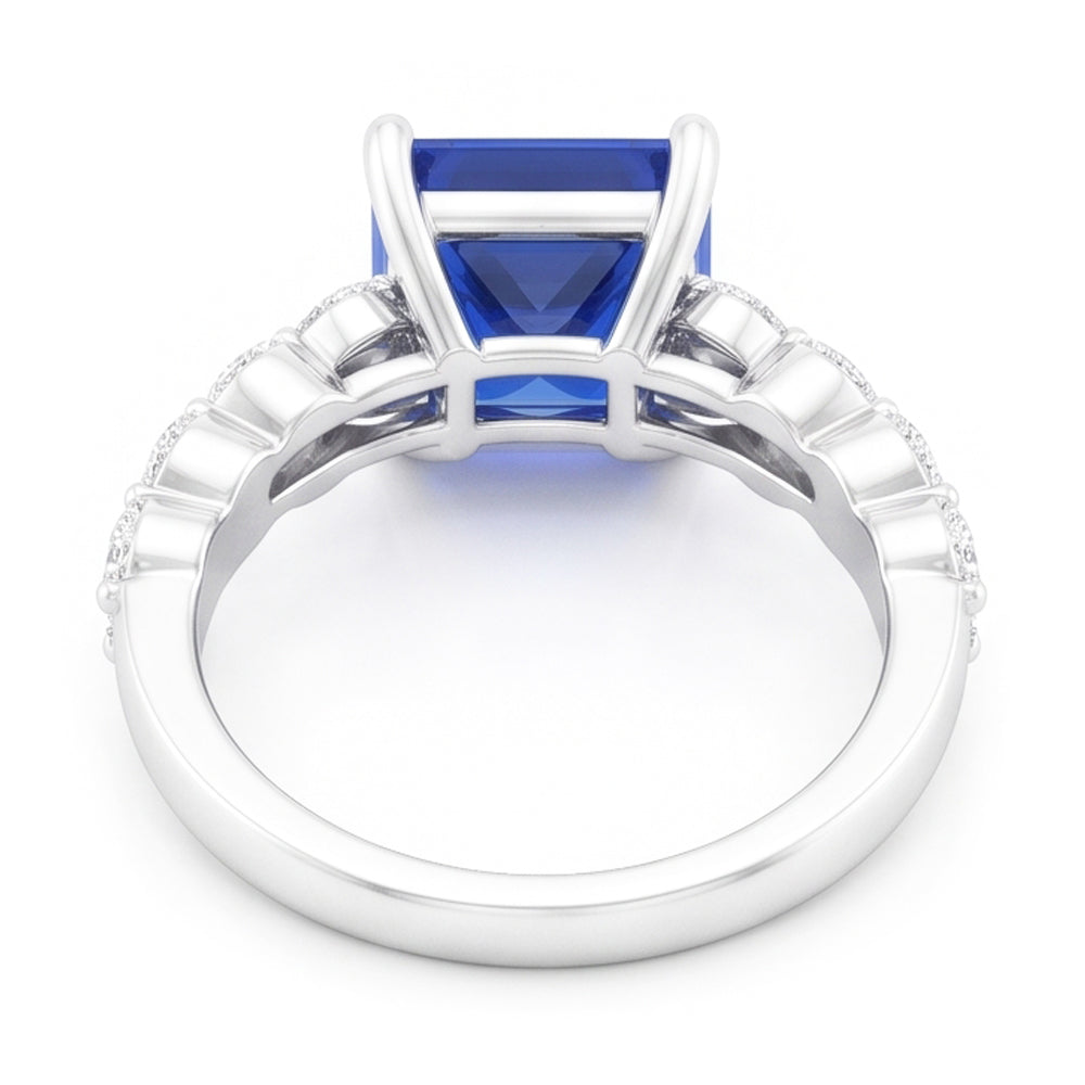 Natural Sapphire Ring 2ct - White Gold 14K