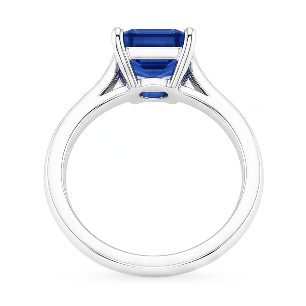Natural Sapphire Ring 2ct - White Gold 14K