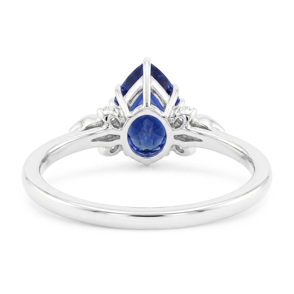 Natural Sapphire Ring 2ct - White Gold 14K