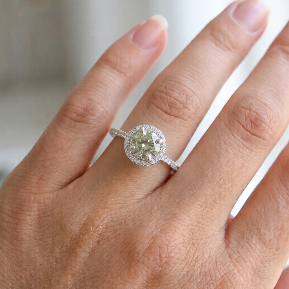 Natural Sapphire Ring 2ct - White Gold 14K