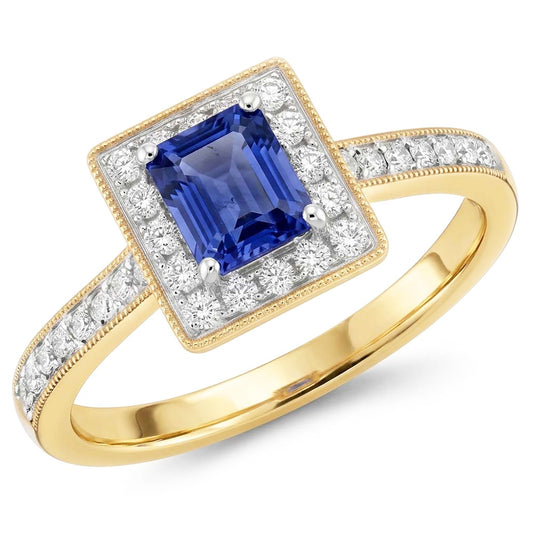 Natural Sapphire Ring 2ct - Yellow Gold 14K