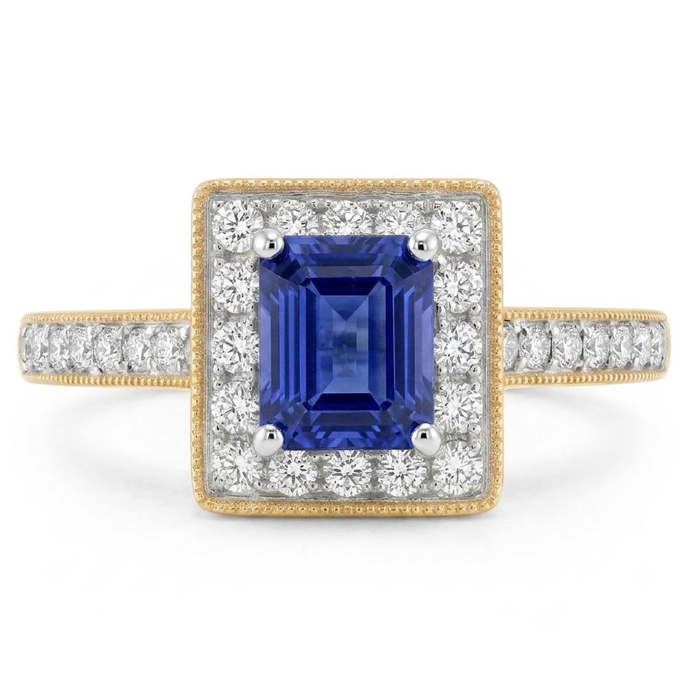 Natural Sapphire Ring 2ct - Yellow Gold 14K