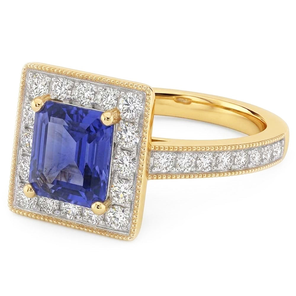 Natural Sapphire Ring 2ct - Yellow Gold 14K