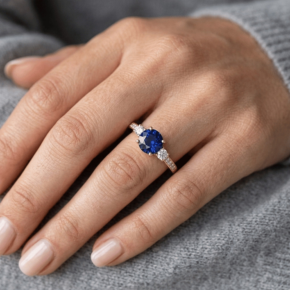 Natural Sapphire Ring 2ct - Yellow Gold 14K