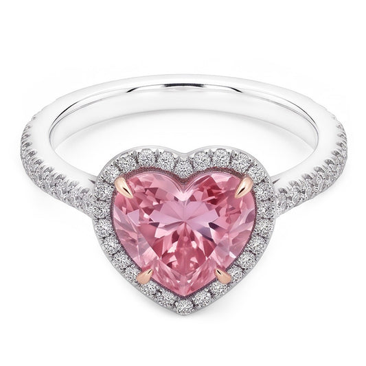 Natural Sapphire Ring 3.35ct - Rose Gold 14K