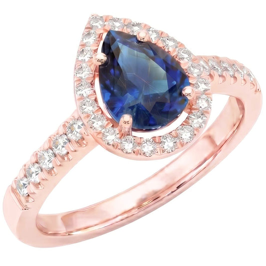 Natural Sapphire Ring 3.50ct - Rose Gold 14K