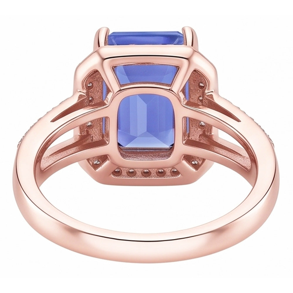 Natural Sapphire Ring 3.50ct - Rose Gold 14K