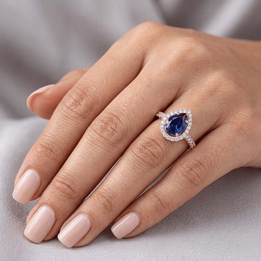 Natural Sapphire Ring 3.50ct - Rose Gold 14K