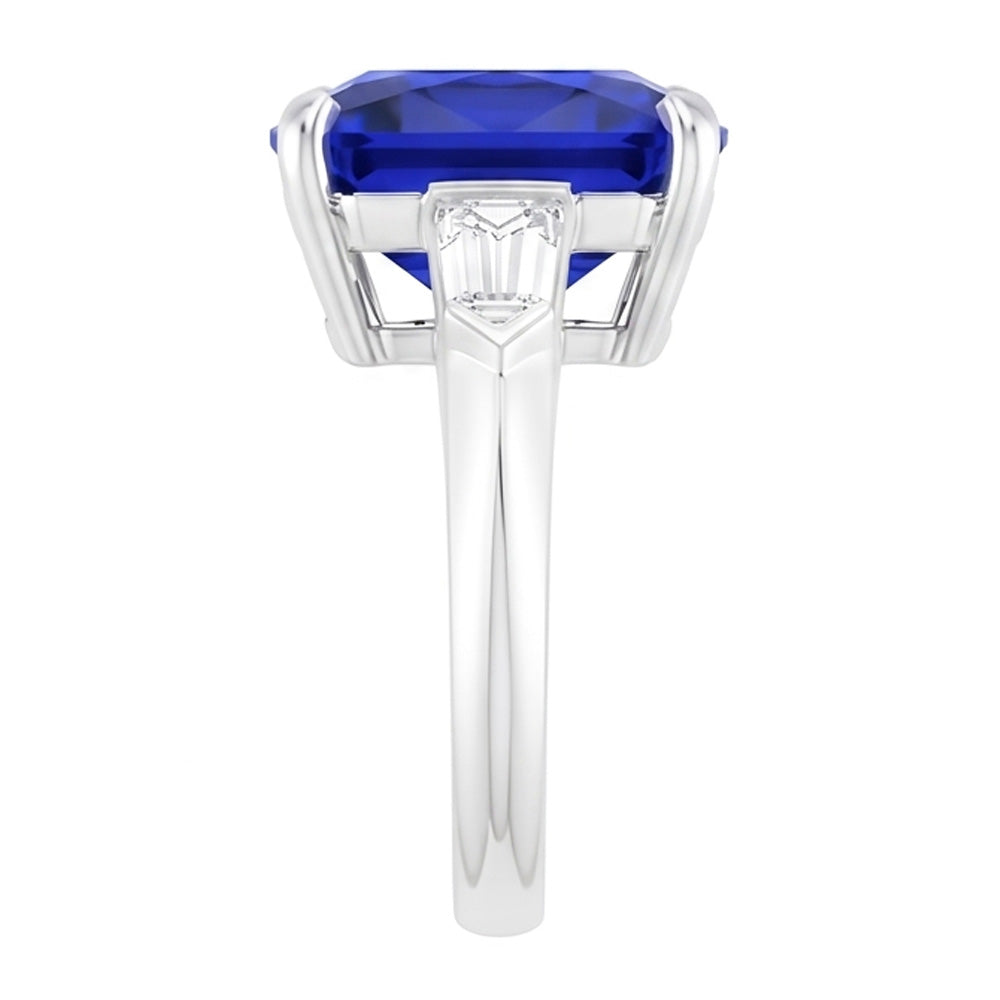 Natural Sapphire Ring 3.50ct - White Gold 14K