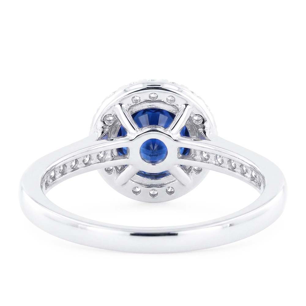 Natural Sapphire Ring 3.50ct - White Gold 14K