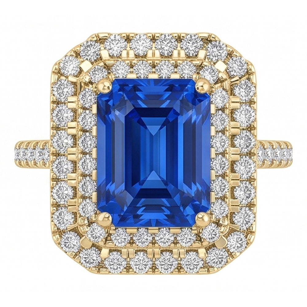 Natural Sapphire Ring 3.50ct - Yellow Gold 14K