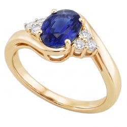 Natural Sapphire Ring 3.75ct - Yellow Gold 14K