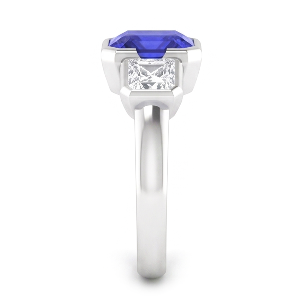 Natural Sapphire Ring 3ct - White Gold 14K
