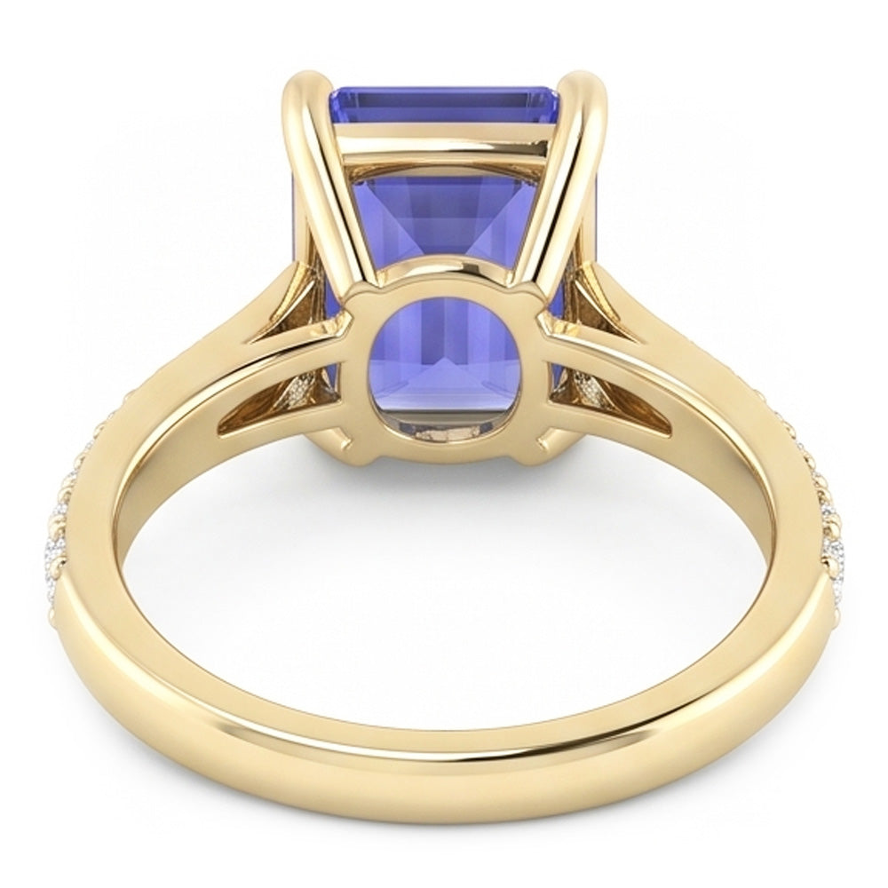 Natural Sapphire Ring 3ct - Yellow Gold 14K
