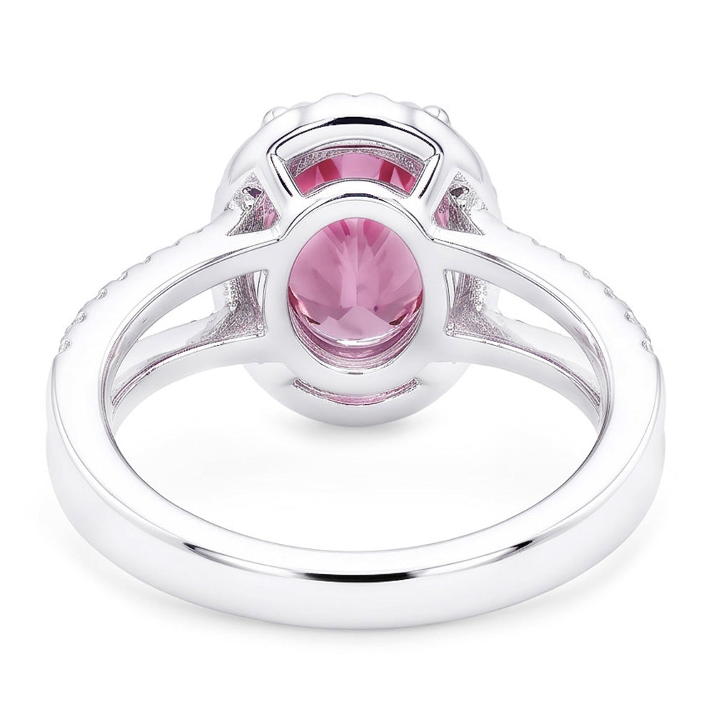 Natural Sapphire Ring 4.25ct - White Gold 14K