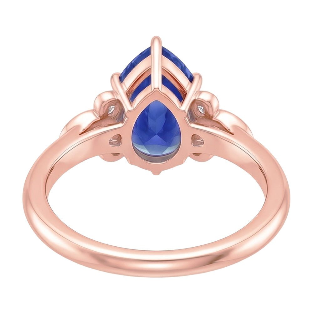 Natural Sapphire Ring 4.50ct - Rose Gold 14K