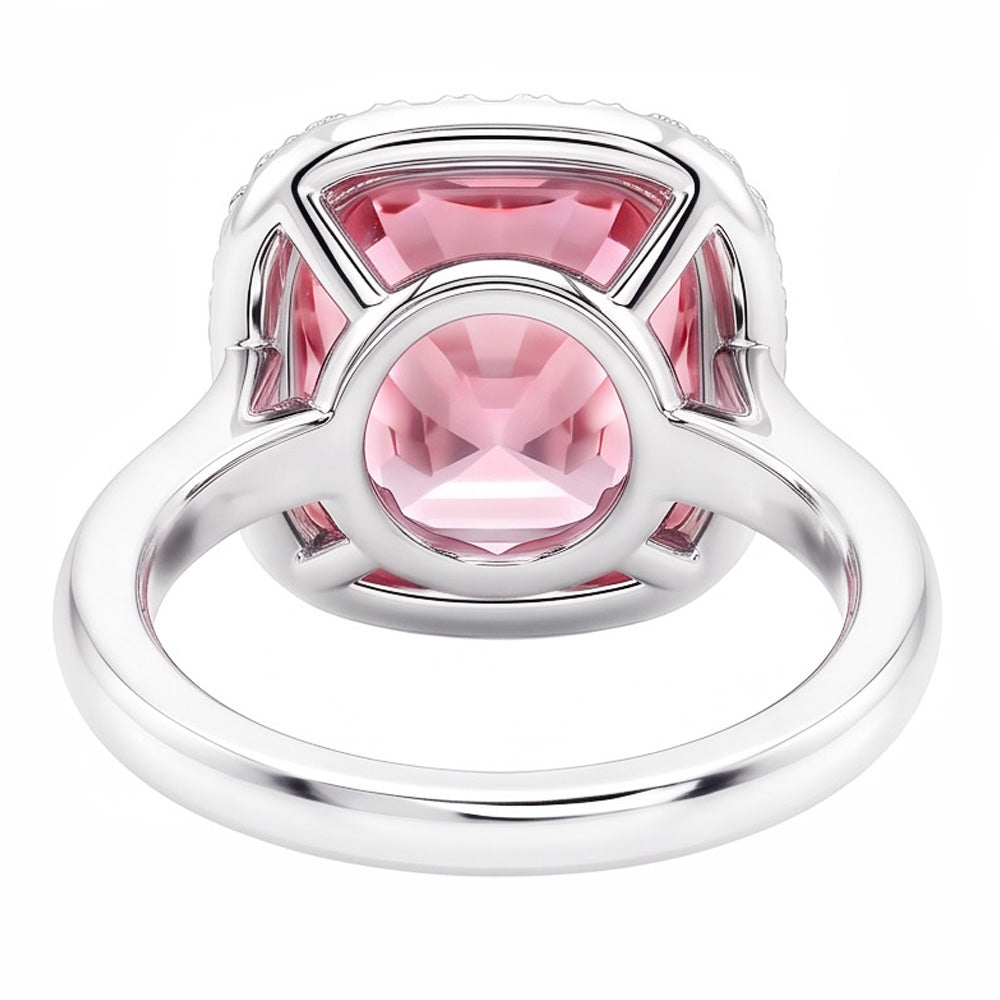 Natural Sapphire Ring 4.50ct - White Gold 14K