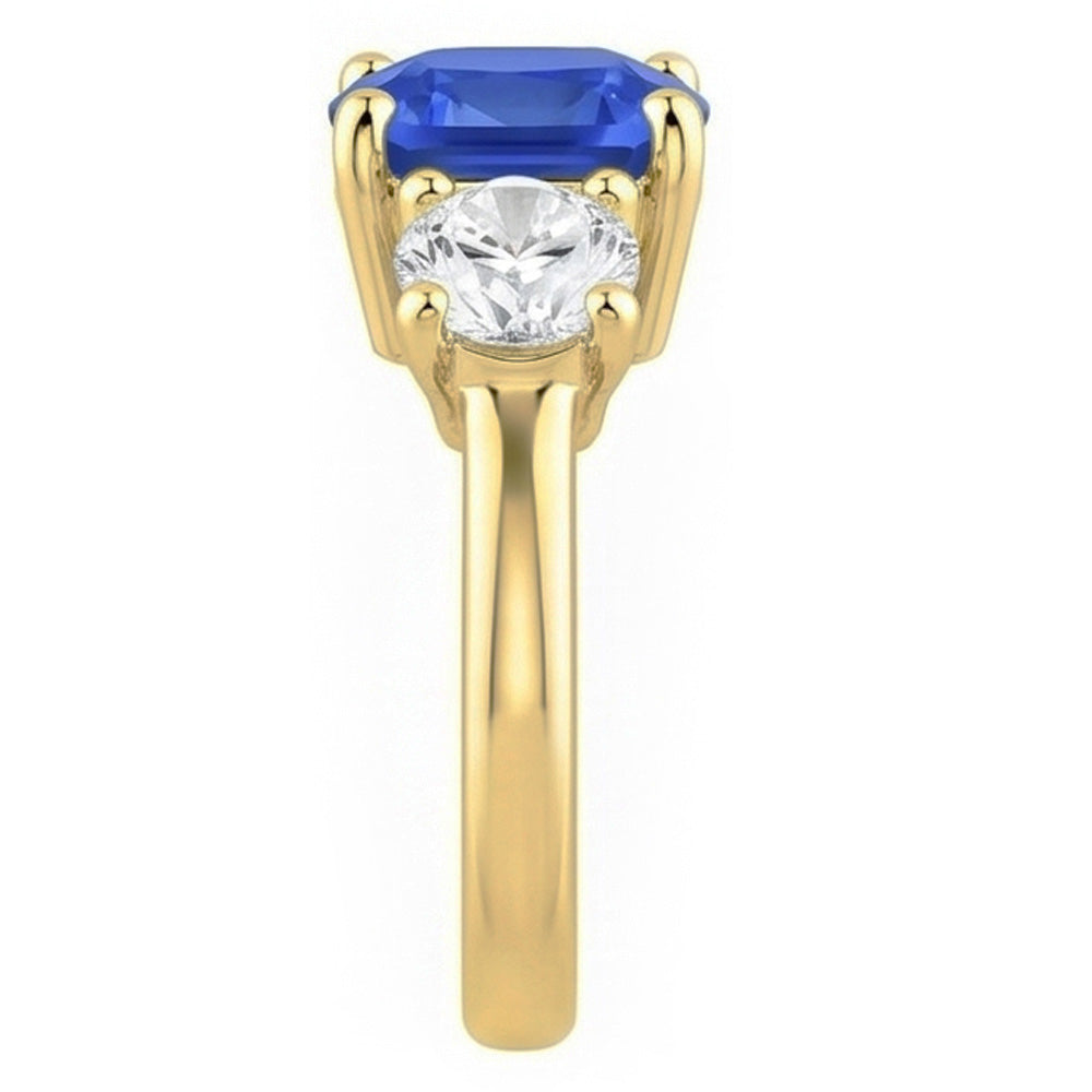 Natural Sapphire Ring 4.50ct - Yellow Gold 14K