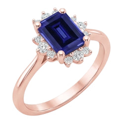 Natural Sapphire Ring 4ct - Rose Gold 14K