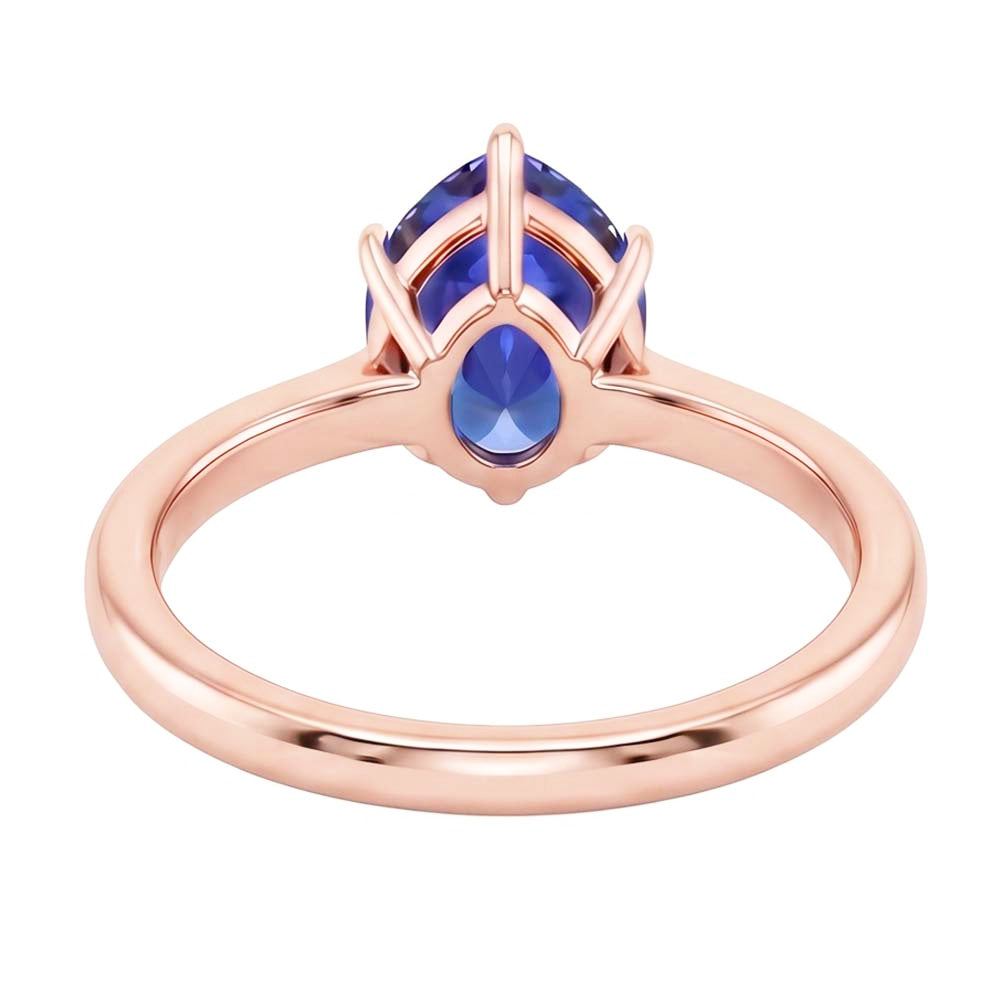 Natural Sapphire Ring 4ct - Rose Gold 14K